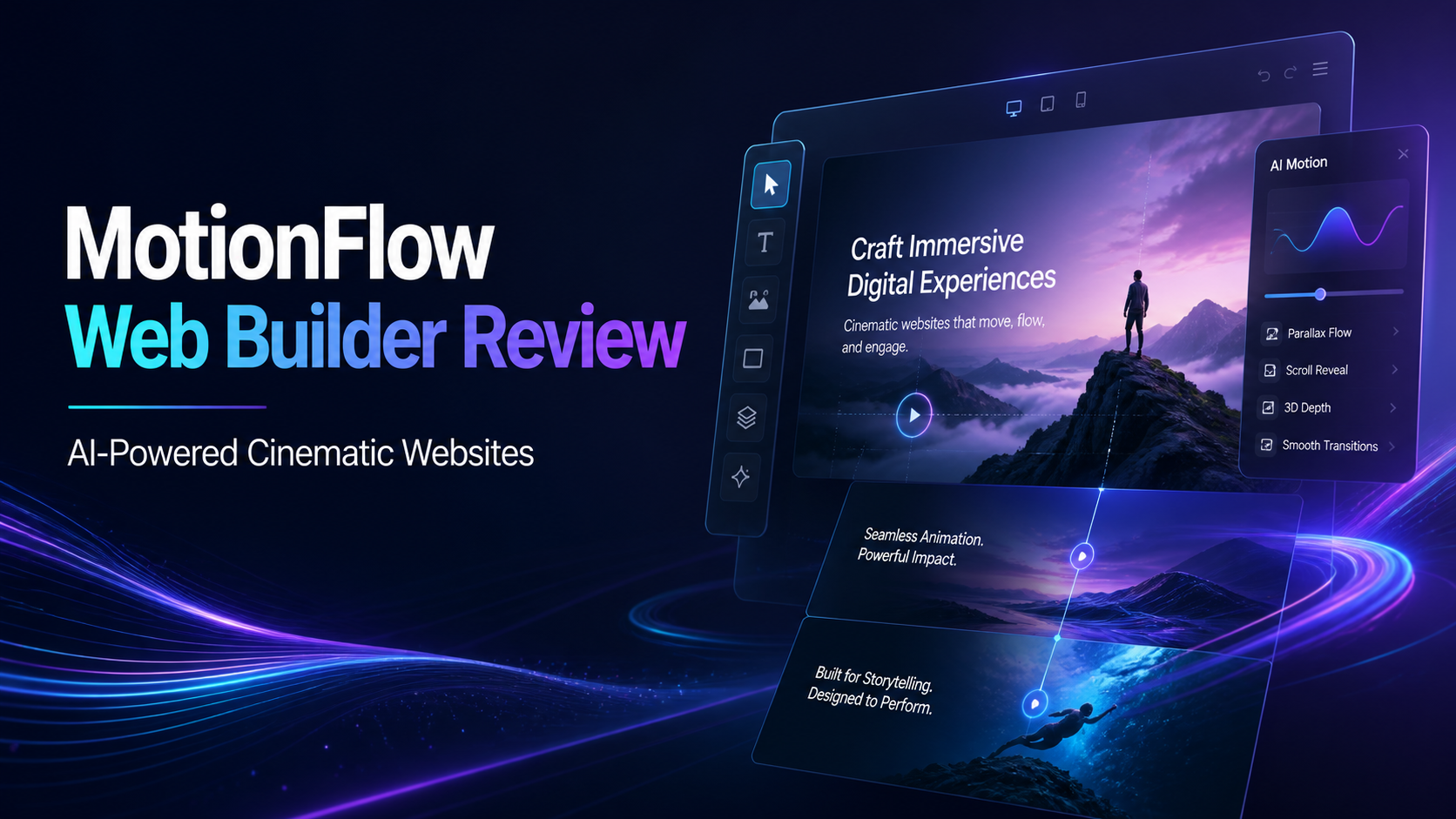 MotionFlow Web Builder Review: An AI Engine for Cinematic, Immersive Websites