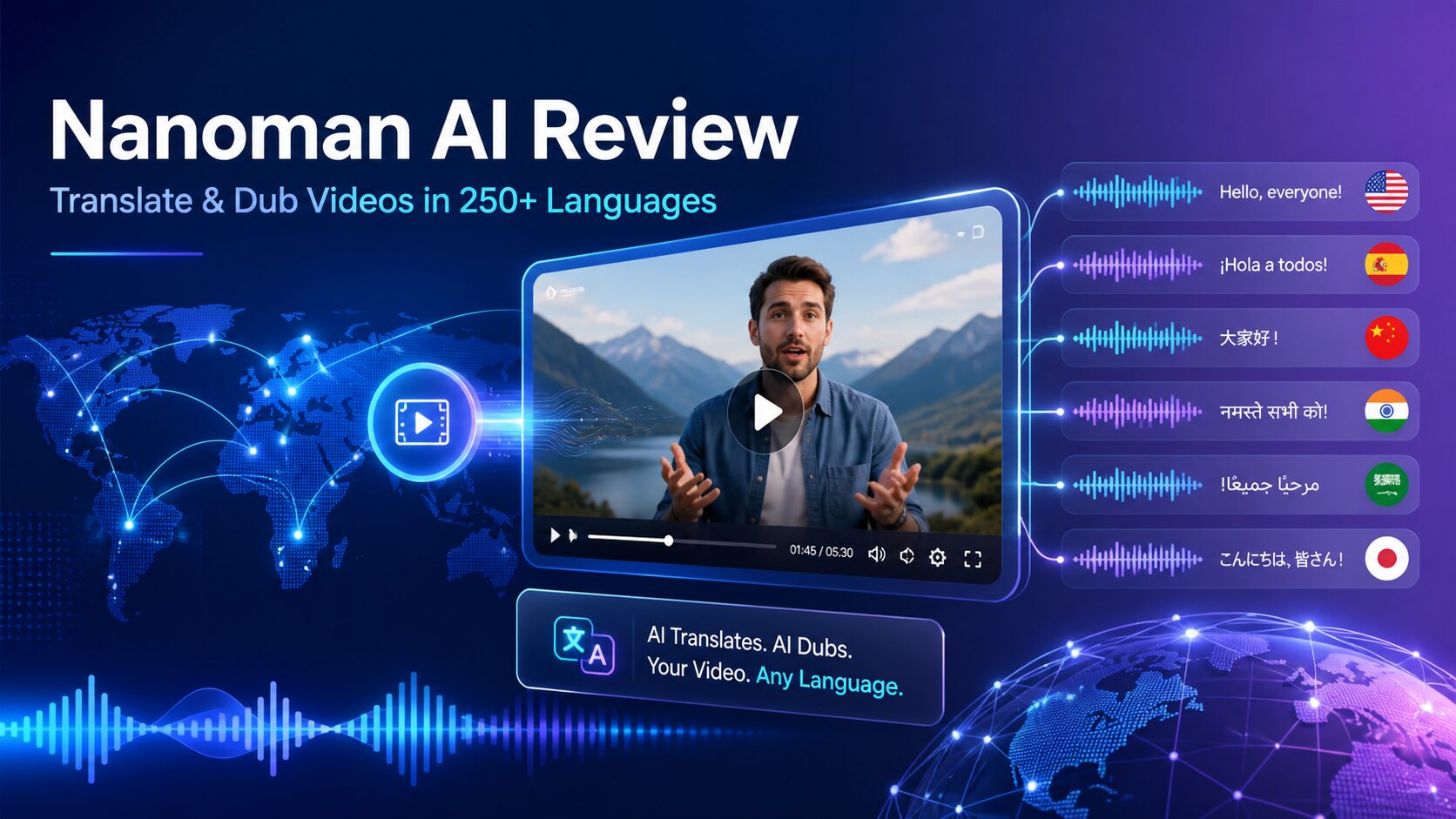 Nanoman AI Review: AI Video Engine That Instantly Translates & Dubs ANY Video URL Into 250+ Languages