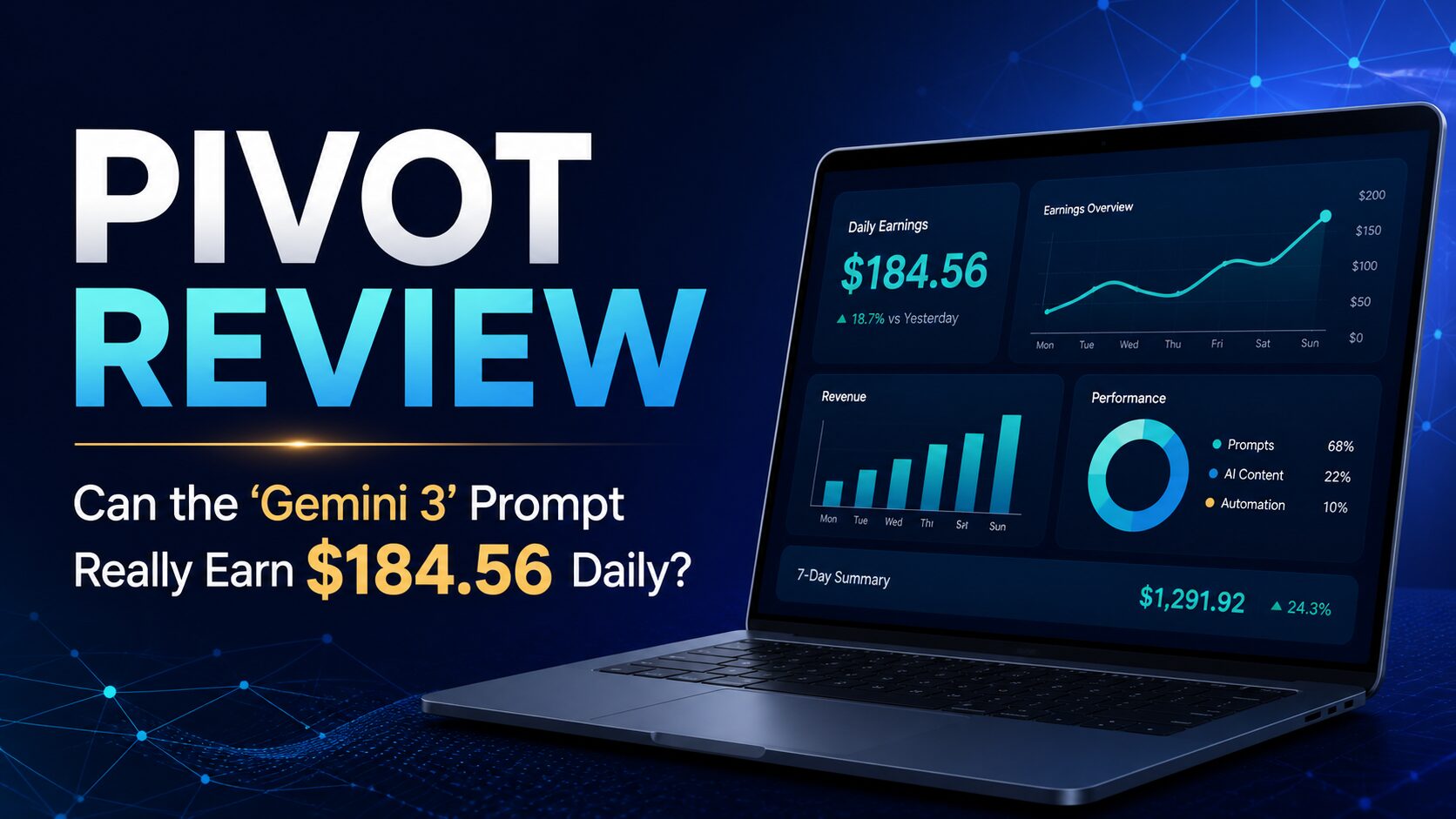 PIVOT Review: Can the “Gemini 3” Prompt Really Earn $184.56 Daily?