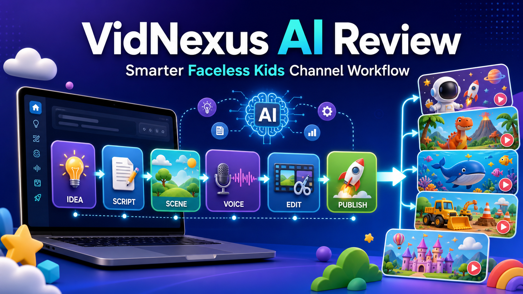 VidNexus AI Review: Build Unlimited Faceless Kids Channels With a Smarter Workflow