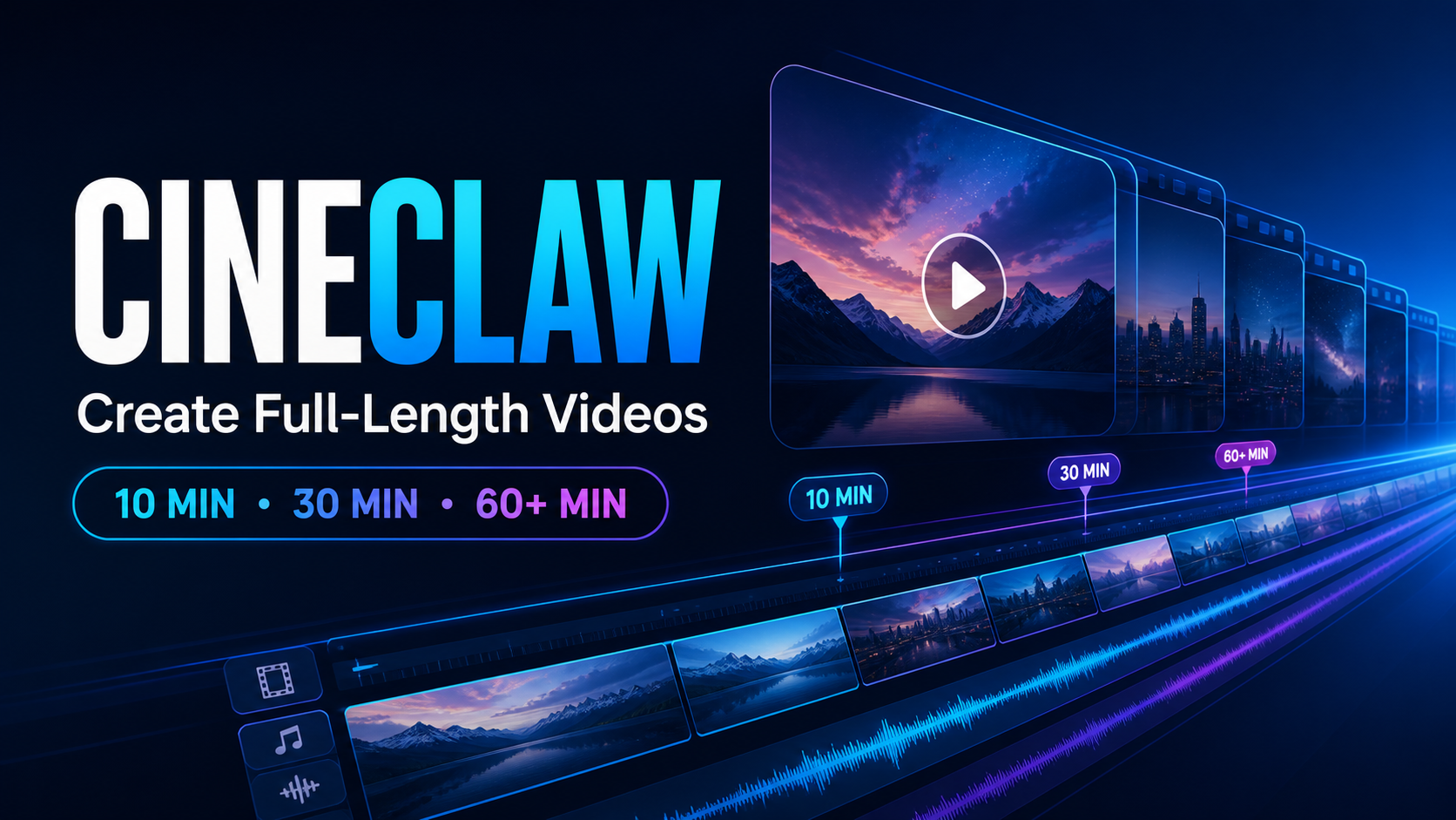 CINECLAW: Create 10min, 30min, 60min Or Even Longer Full Blown Videos