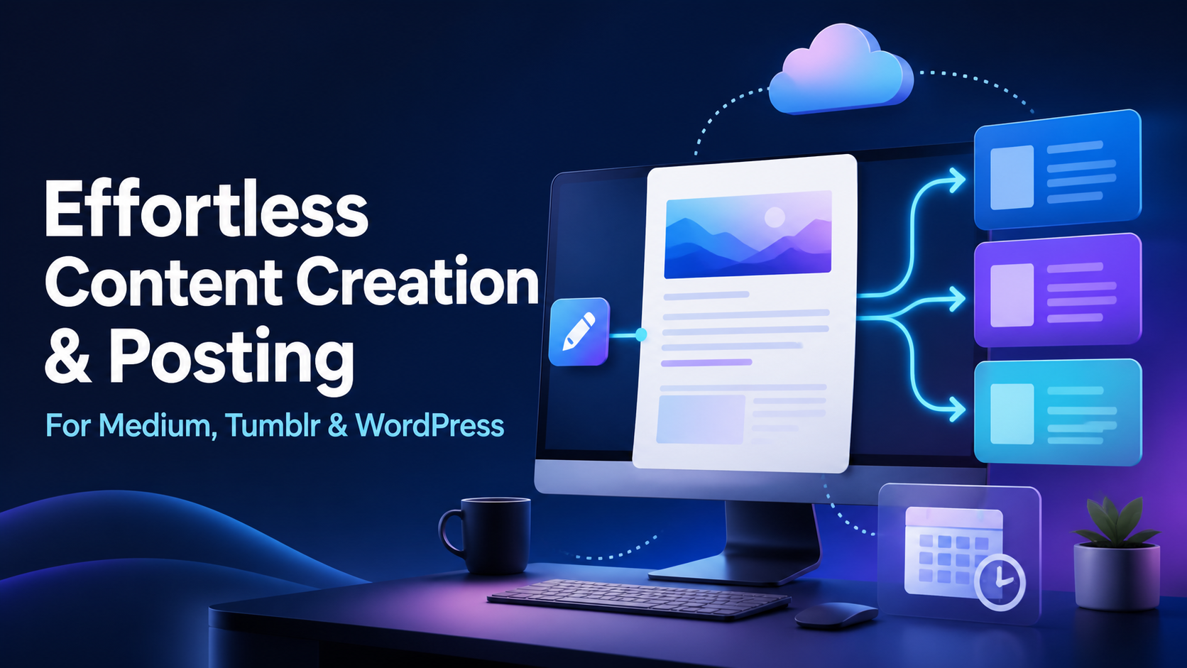 Effortless Content Creation and Posting for Medium, Tumblr, and WordPress!